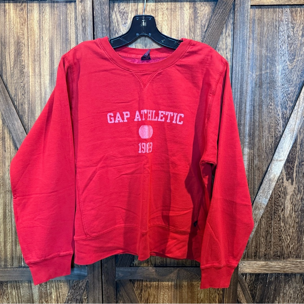 GAP Bright Red Athletic Sweatshirt - Size L